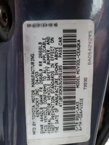 Photo 11 VIN: 4T1BF30K63U556185 - TOYOTA CAMRY 