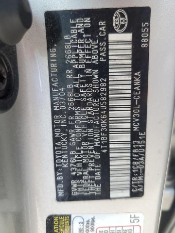 Photo 11 VIN: 4T1BF30K64U582982 - TOYOTA CAMRY 