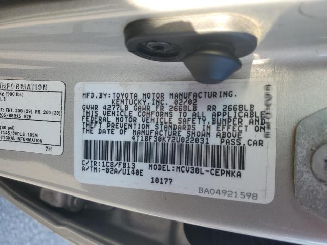 Photo 11 VIN: 4T1BF30K72U022031 - TOYOTA CAMRY LE 