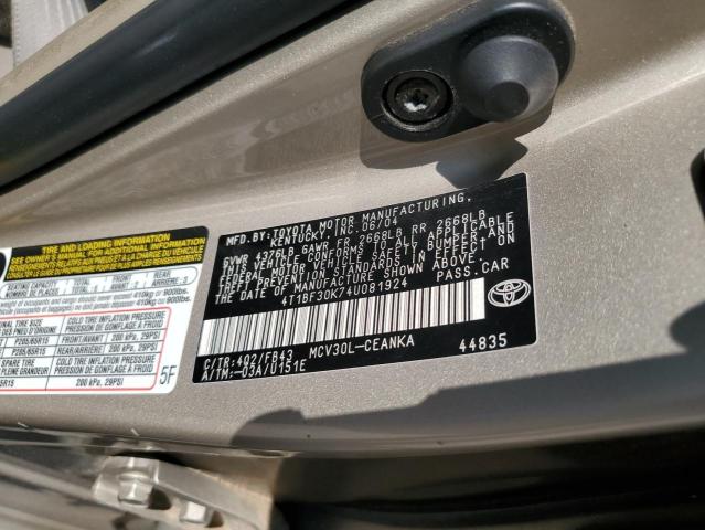 Photo 11 VIN: 4T1BF30K74U081924 - TOYOTA CAMRY LE 