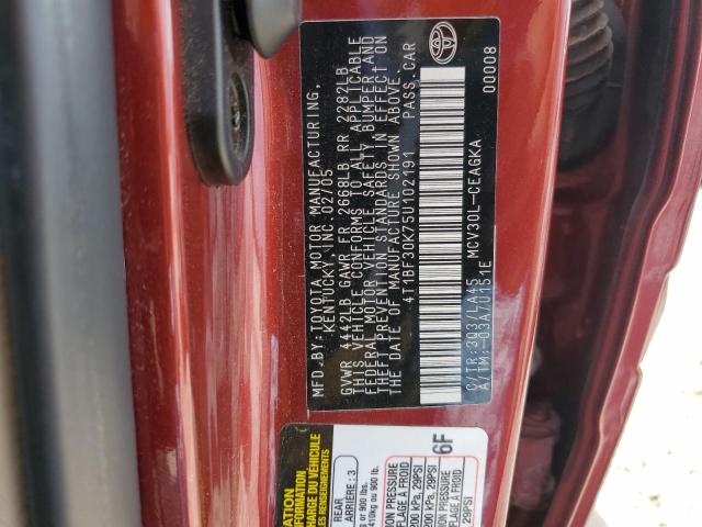 Photo 11 VIN: 4T1BF30K75U102191 - TOYOTA CAMRY 