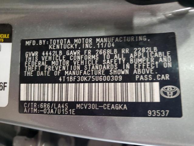 Photo 12 VIN: 4T1BF30K75U600309 - TOYOTA CAMRY 