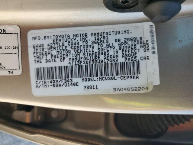 Photo 11 VIN: 4T1BF30K92U017462 - TOYOTA CAMRY LE 