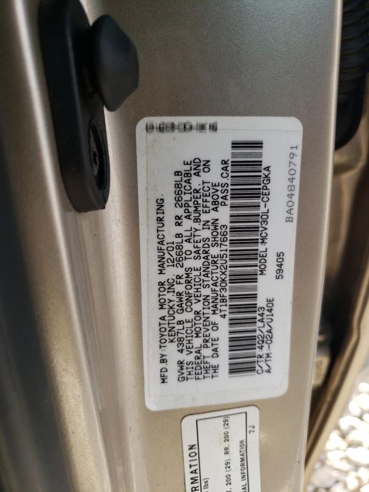 Photo 11 VIN: 4T1BF30KX2U517663 - TOYOTA CAMRY 