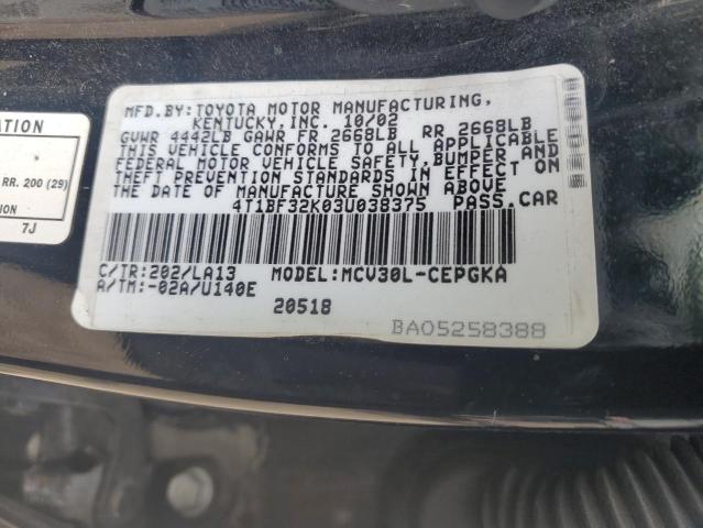 Photo 11 VIN: 4T1BF32K03U038375 - TOYOTA CAMRY 