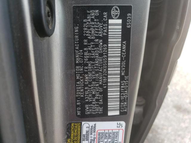 Photo 11 VIN: 4T1BF32K05U591269 - TOYOTA CAMRY 