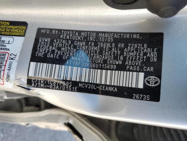 Photo 11 VIN: 4T1BF32K06U115699 - TOYOTA CAMRY 