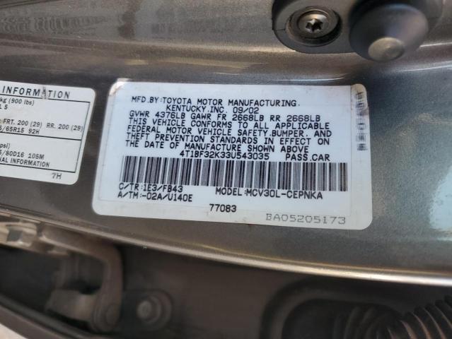 Photo 11 VIN: 4T1BF32K33U543035 - TOYOTA CAMRY LE 