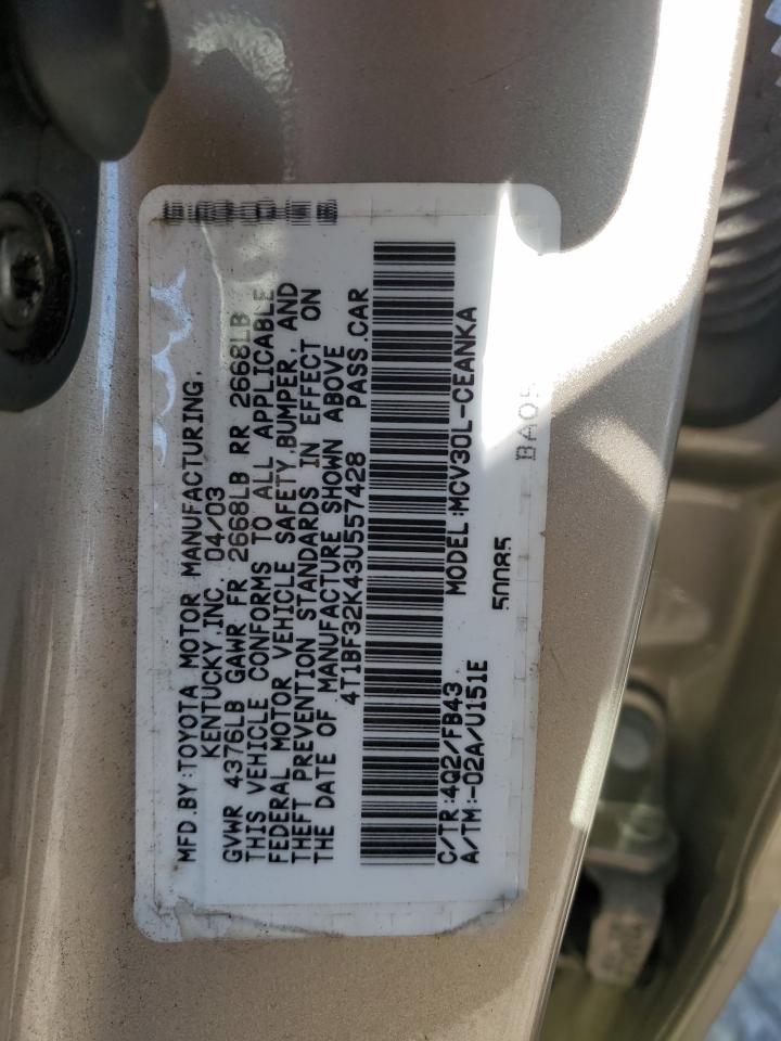 Photo 11 VIN: 4T1BF32K43U557428 - TOYOTA CAMRY 