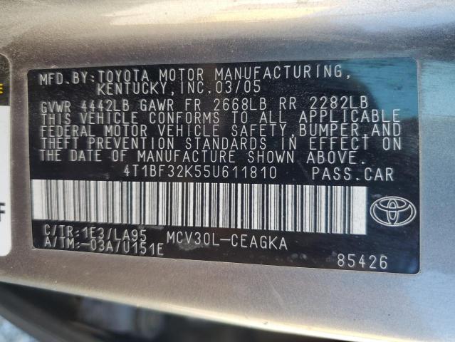 Photo 11 VIN: 4T1BF32K55U611810 - TOYOTA CAMRY LE 