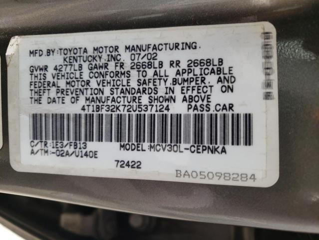 Photo 11 VIN: 4T1BF32K72U537124 - TOYOTA CAMRY 