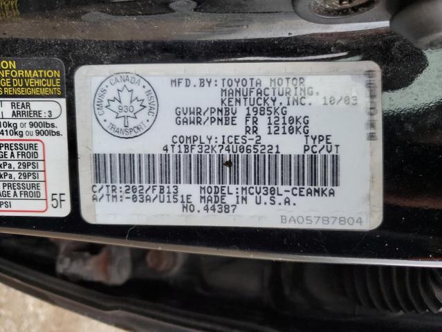 Photo 11 VIN: 4T1BF32K74U065221 - TOYOTA CAMRY 