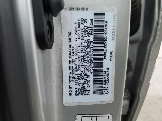 Photo 11 VIN: 4T1BF32K83U559179 - TOYOTA CAMRY 