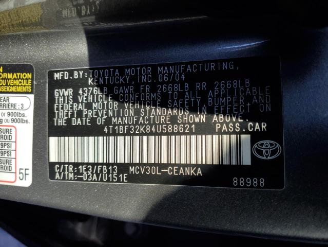 Photo 11 VIN: 4T1BF32K84U588621 - TOYOTA CAMRY LE 