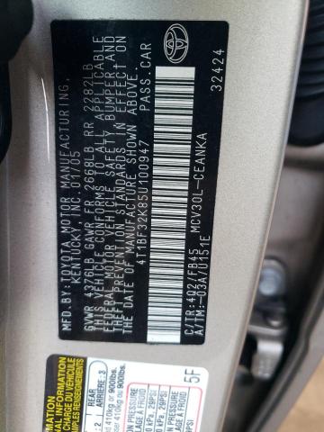 Photo 9 VIN: 4T1BF32K85U100947 - TOYOTA CAMRY LE 