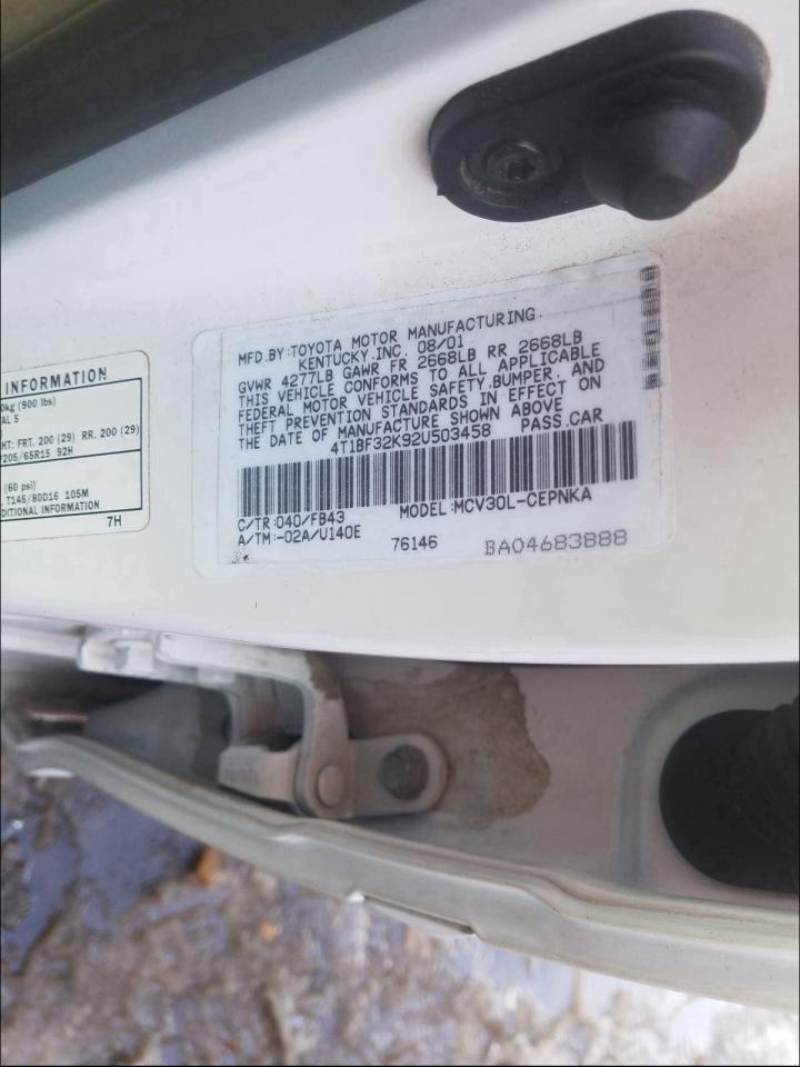 Photo 9 VIN: 4T1BF32K92U503458 - TOYOTA CAMRY LE 