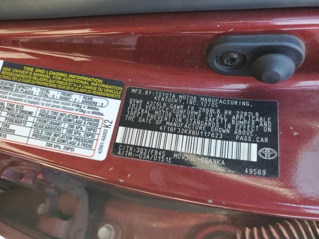 Photo 11 VIN: 4T1BF32KX6U117623 - TOYOTA CAMRY LE 