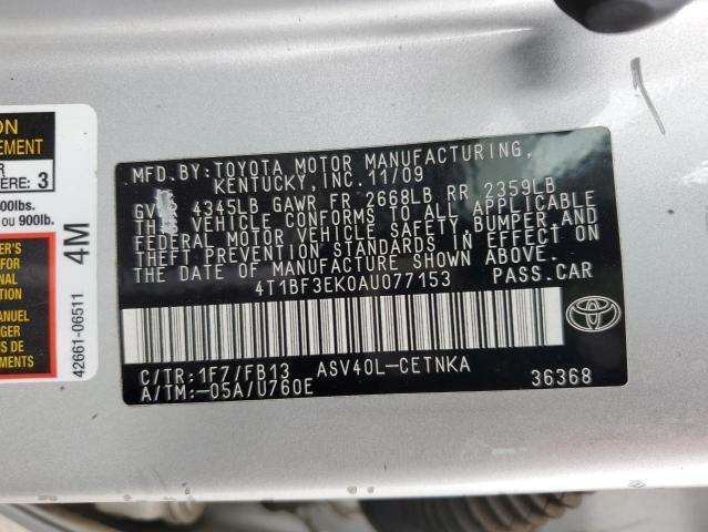 Photo 11 VIN: 4T1BF3EK0AU077153 - TOYOTA CAMRY BASE 