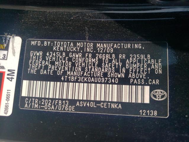 Photo 11 VIN: 4T1BF3EK0AU097340 - TOYOTA CAMRY BASE 