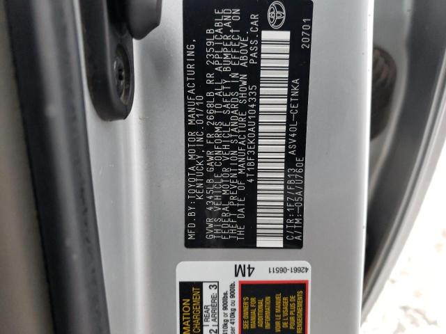 Photo 11 VIN: 4T1BF3EK0AU104335 - TOYOTA CAMRY 