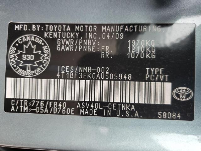 Photo 11 VIN: 4T1BF3EK0AU505948 - TOYOTA CAMRY 