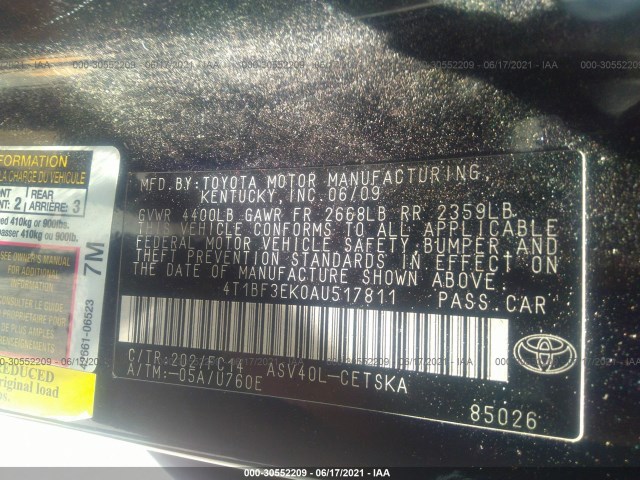 Photo 8 VIN: 4T1BF3EK0AU517811 - TOYOTA CAMRY 