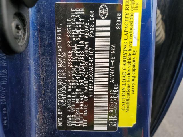 Photo 12 VIN: 4T1BF3EK0AU545107 - TOYOTA CAMRY 