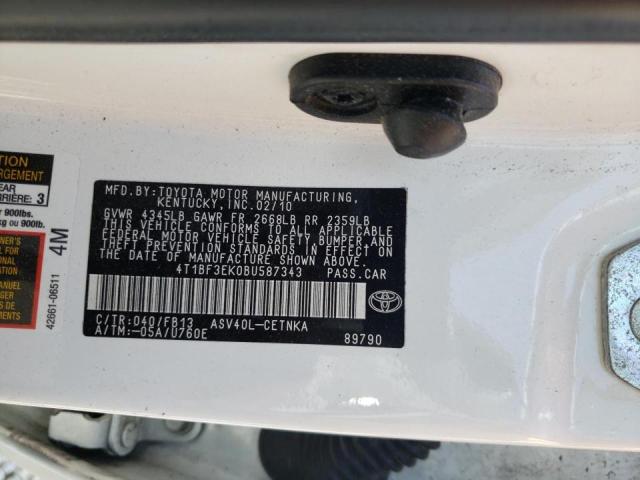 Photo 9 VIN: 4T1BF3EK0BU587343 - TOYOTA CAMRY BASE 