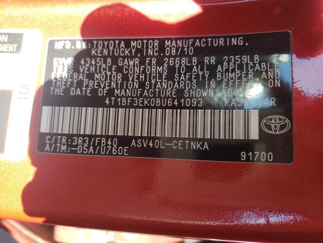 Photo 9 VIN: 4T1BF3EK0BU641093 - TOYOTA CAMRY BASE 