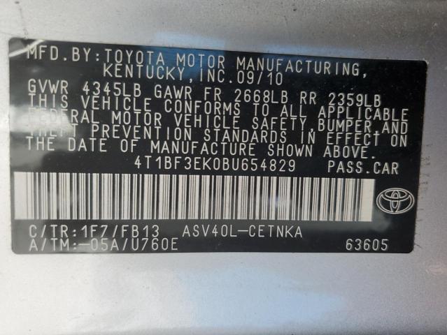 Photo 11 VIN: 4T1BF3EK0BU654829 - TOYOTA CAMRY 