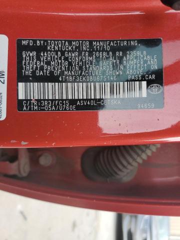 Photo 9 VIN: 4T1BF3EK0BU675146 - TOYOTA CAMRY BASE 