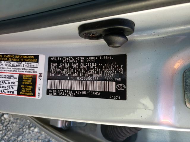 Photo 9 VIN: 4T1BF3EK0BU693758 - TOYOTA CAMRY BASE 