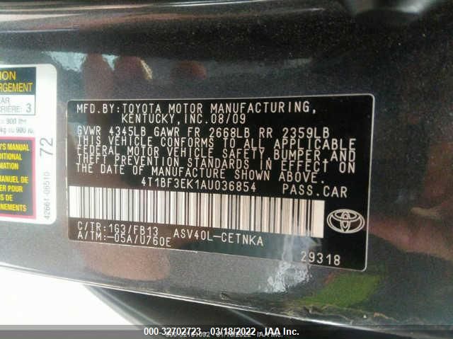 Photo 8 VIN: 4T1BF3EK1AU036854 - TOYOTA CAMRY 