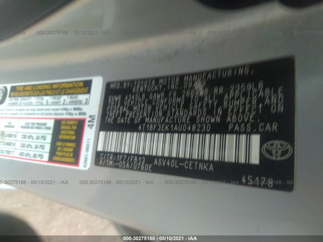 Photo 8 VIN: 4T1BF3EK1AU048230 - TOYOTA CAMRY 