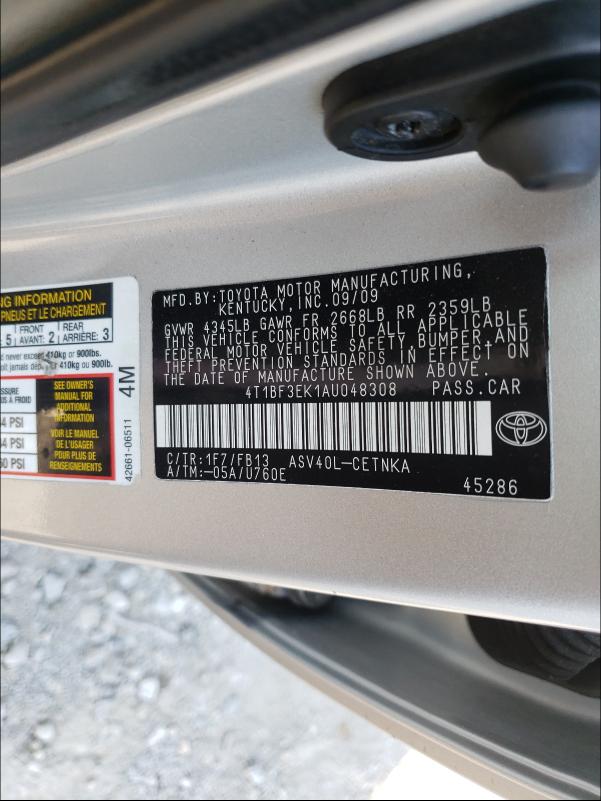 Photo 9 VIN: 4T1BF3EK1AU048308 - TOYOTA CAMRY BASE 