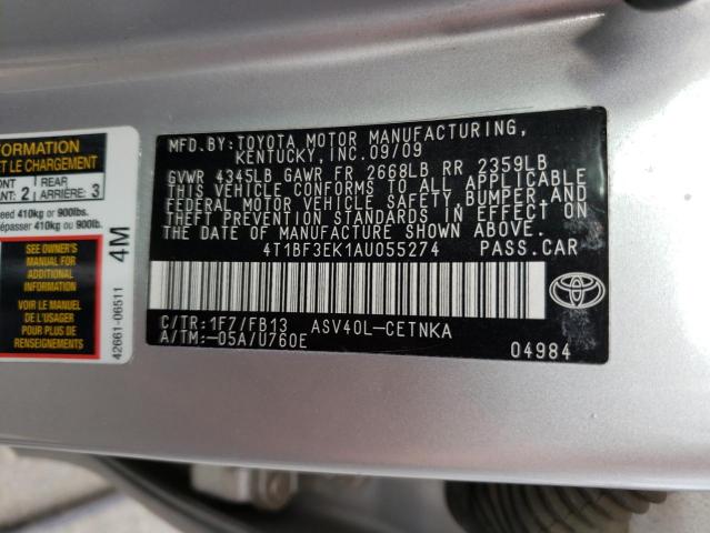 Photo 11 VIN: 4T1BF3EK1AU055274 - TOYOTA CAMRY BASE 