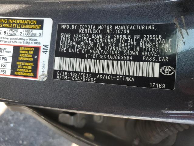 Photo 11 VIN: 4T1BF3EK1AU063584 - TOYOTA CAMRY 