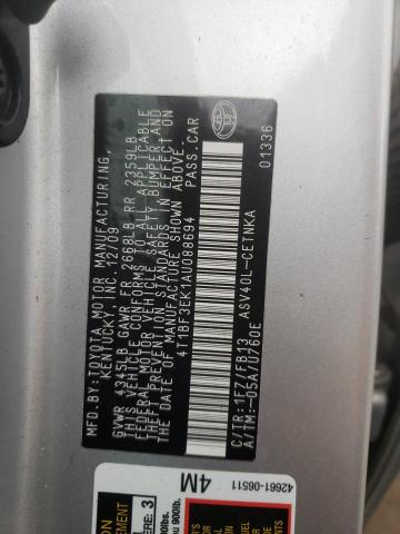 Photo 11 VIN: 4T1BF3EK1AU088694 - TOYOTA CAMRY BASE 