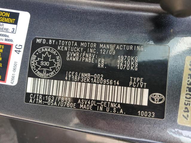 Photo 12 VIN: 4T1BF3EK1AU095614 - TOYOTA CAMRY BASE 