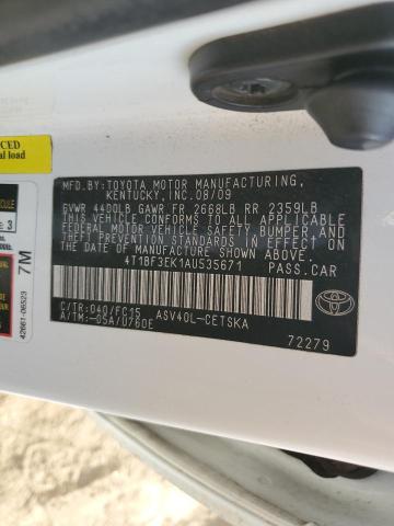 Photo 11 VIN: 4T1BF3EK1AU535671 - TOYOTA CAMRY 