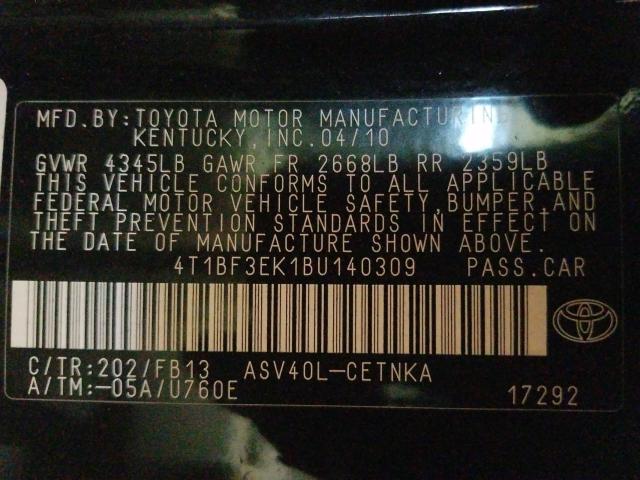 Photo 9 VIN: 4T1BF3EK1BU140309 - TOYOTA CAMRY BASE 