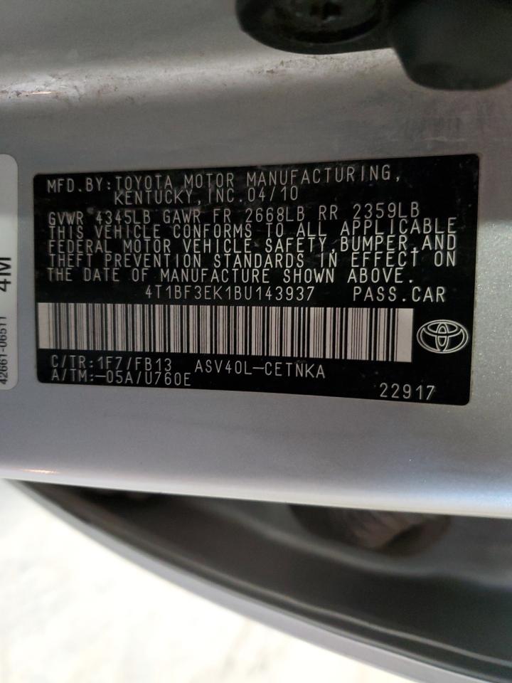 Photo 11 VIN: 4T1BF3EK1BU143937 - TOYOTA CAMRY 