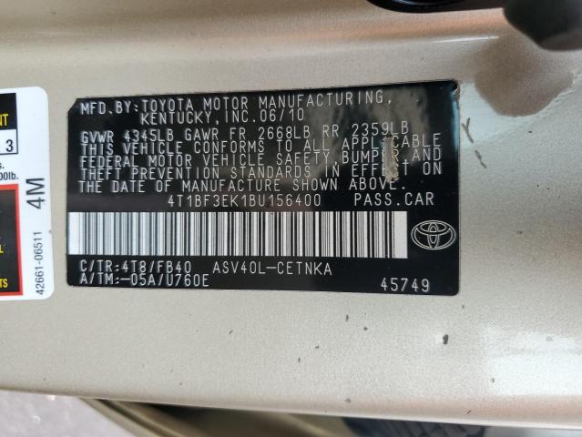 Photo 12 VIN: 4T1BF3EK1BU156400 - TOYOTA CAMRY 