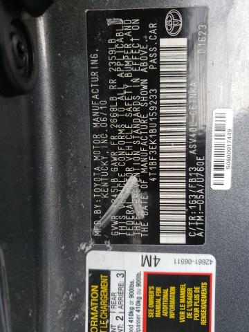 Photo 12 VIN: 4T1BF3EK1BU159233 - TOYOTA CAMRY BASE 