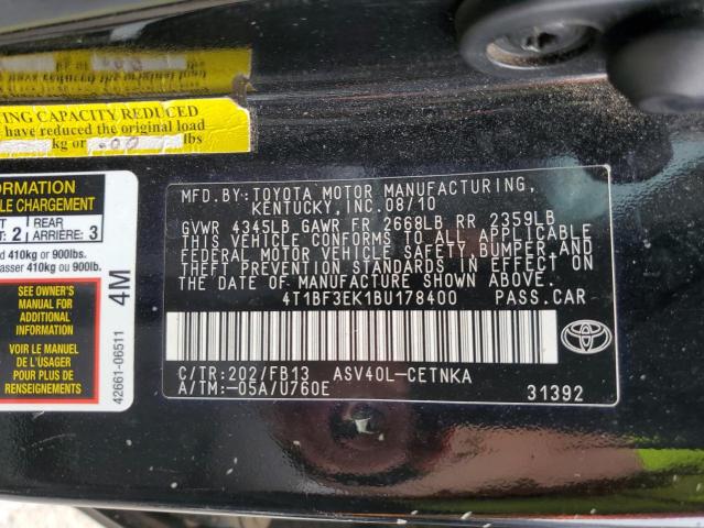 Photo 11 VIN: 4T1BF3EK1BU178400 - TOYOTA CAMRY 