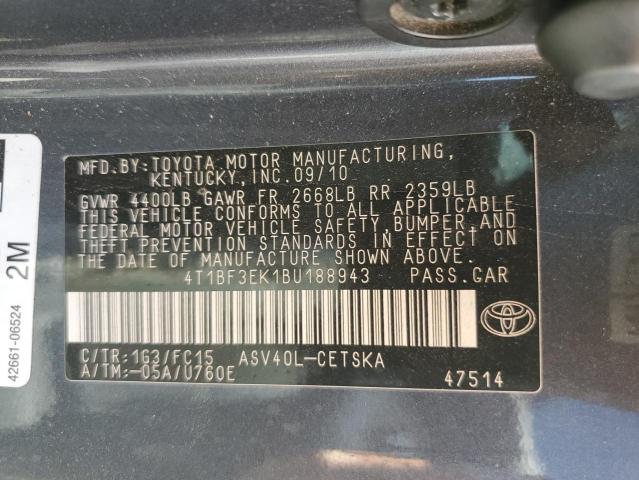 Photo 11 VIN: 4T1BF3EK1BU188943 - TOYOTA CAMRY BASE 