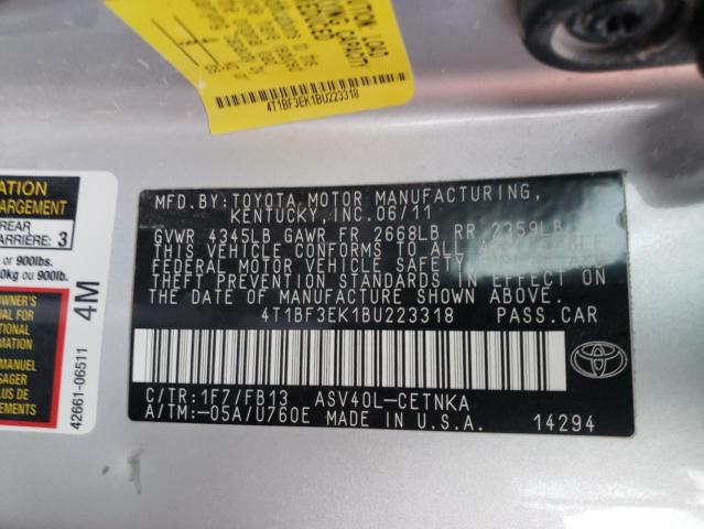 Photo 9 VIN: 4T1BF3EK1BU223318 - TOYOTA CAMRY BASE 