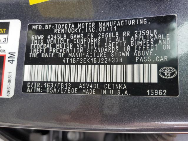 Photo 11 VIN: 4T1BF3EK1BU224338 - TOYOTA CAMRY BASE 