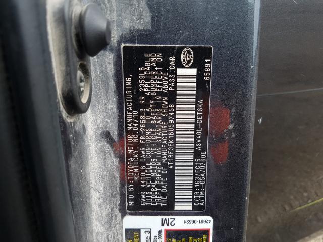 Photo 9 VIN: 4T1BF3EK1BU597458 - TOYOTA CAMRY BASE 