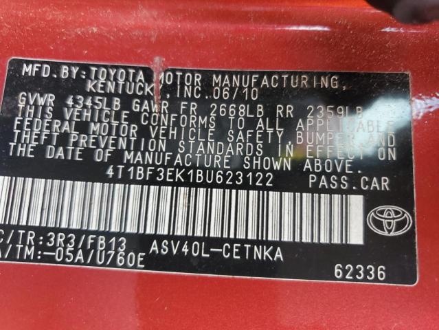 Photo 11 VIN: 4T1BF3EK1BU623122 - TOYOTA CAMRY BASE 